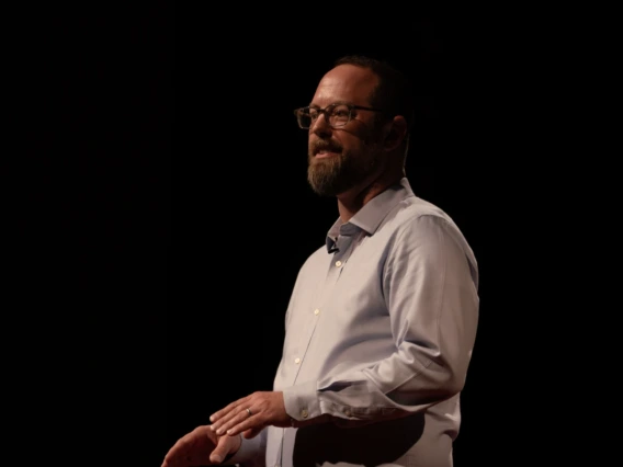 Ladd Keith delivers his TEDx talk at U of A in 2024