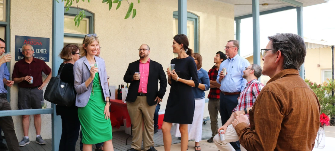 Udall Center Fellows and guests enjoy the reception.