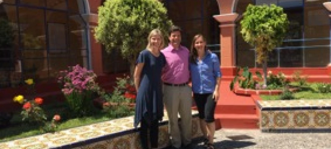 From left to right, Andrea Gerlak, Adam Henry, and Emily Bell