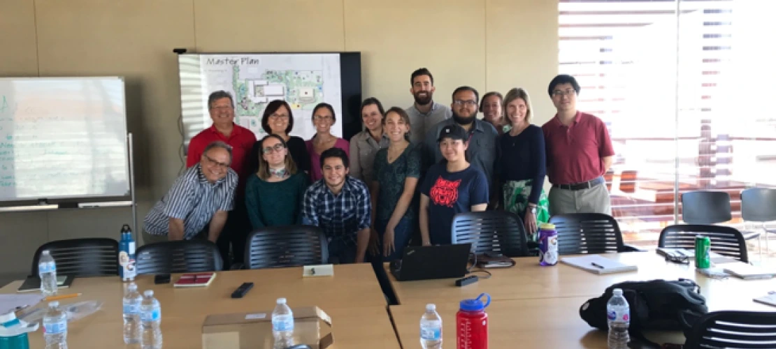 LAR 551 Design Studio class with Prof. Bo Yang (far right) and members of the Jury