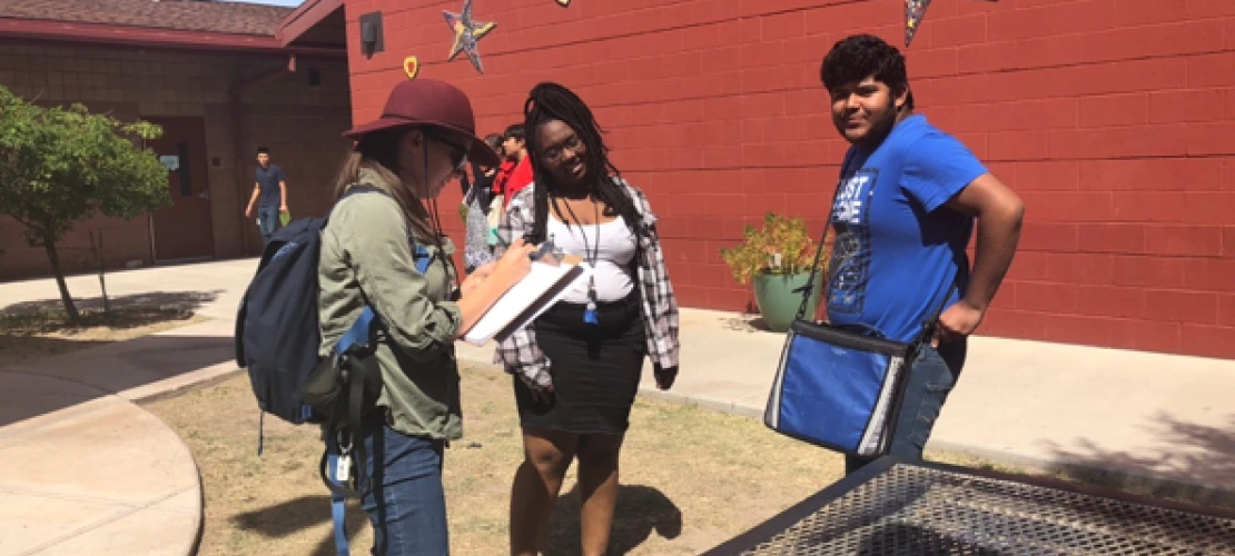 UA students touring the site accompanied by STAR students