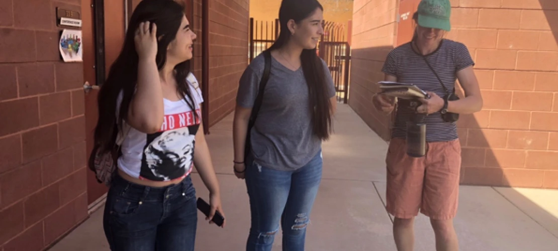 UA students touring the site accompanied by STAR students