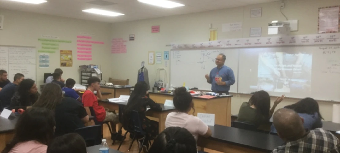 WMG’s Joaquin Murrieta teaching STAR students how to calculate water budgets for GI