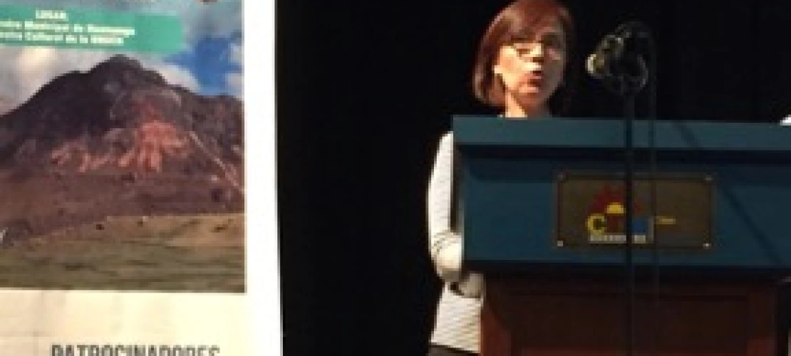 Dr. Adriana Zuniga-Teran giving a talk in the Agua Andes Congress