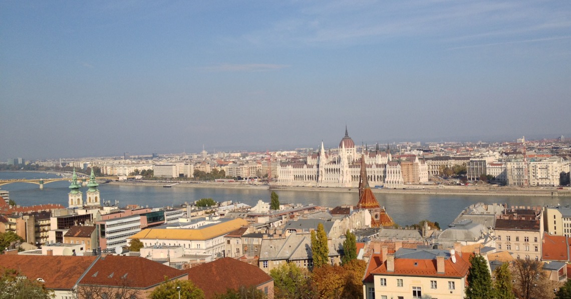 View of Hungarian Parliament across Danube (Photo by R. Varady)