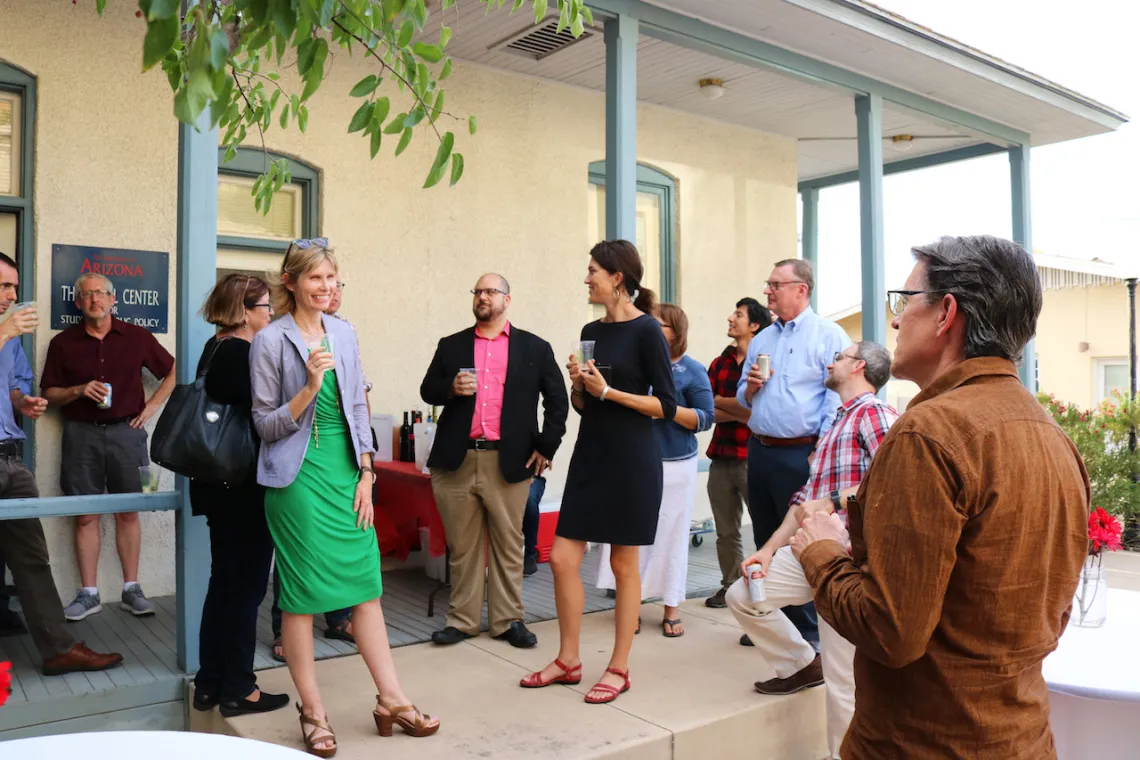 Udall Center Fellows and guests enjoy the reception.