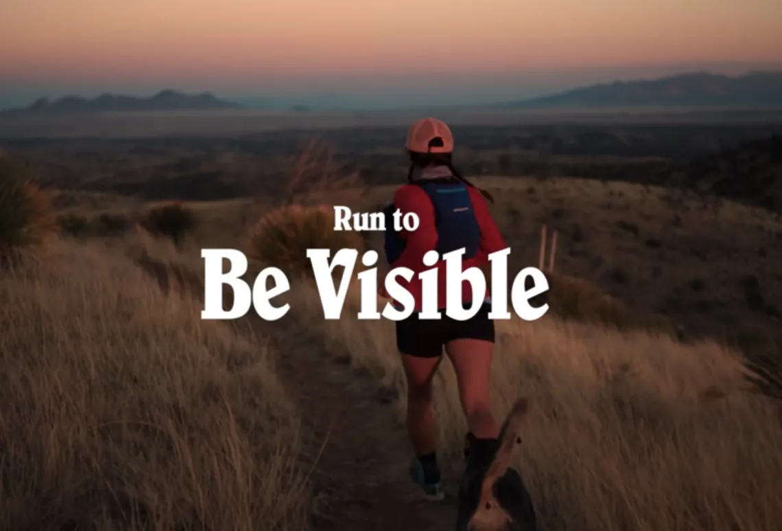 run to be visible postcard