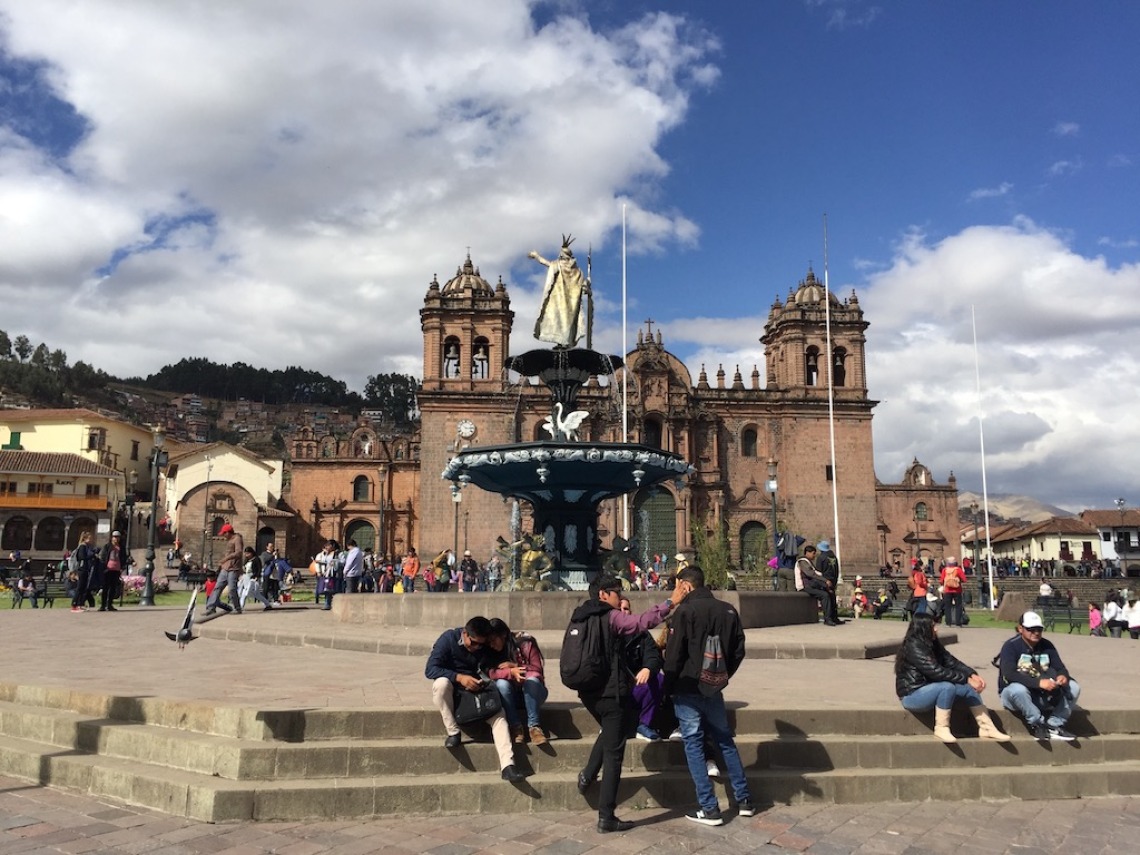 Main plaza in Cusco, Peru (R. Varady)