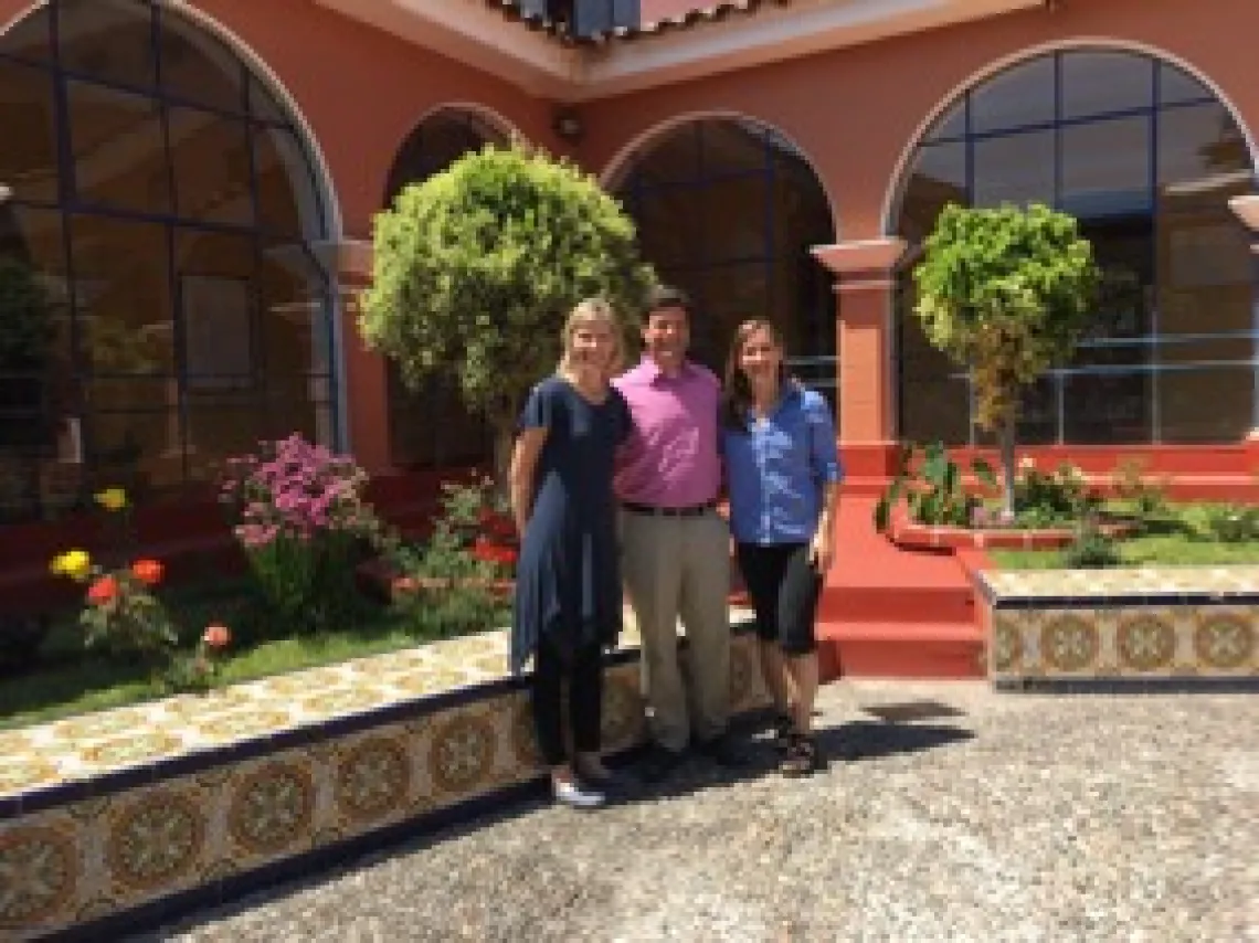 From left to right, Andrea Gerlak, Adam Henry, and Emily Bell