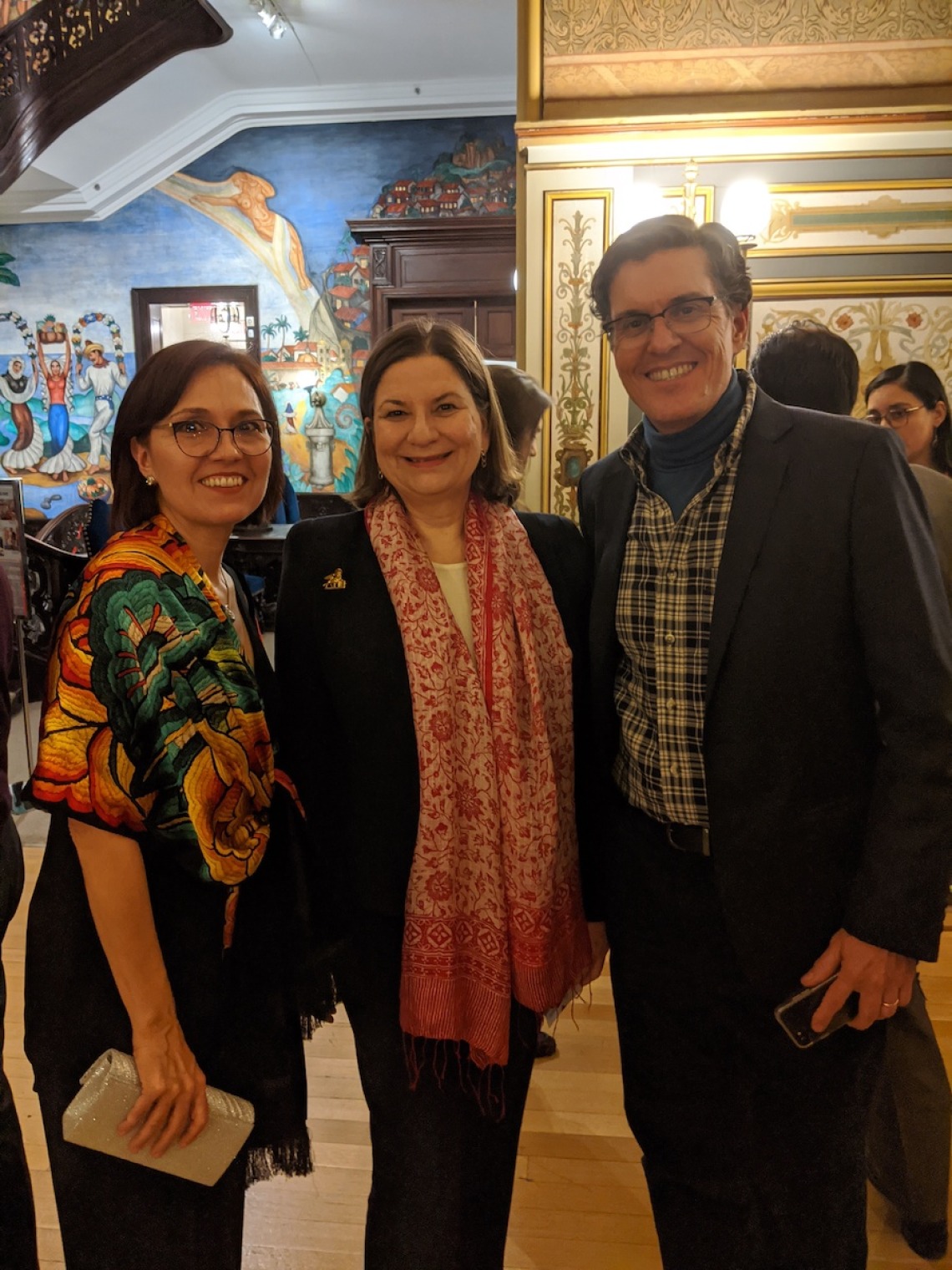 Mexican Ambassador to the U.S., Martha Bárcena (pictured with Adriana and Chris).