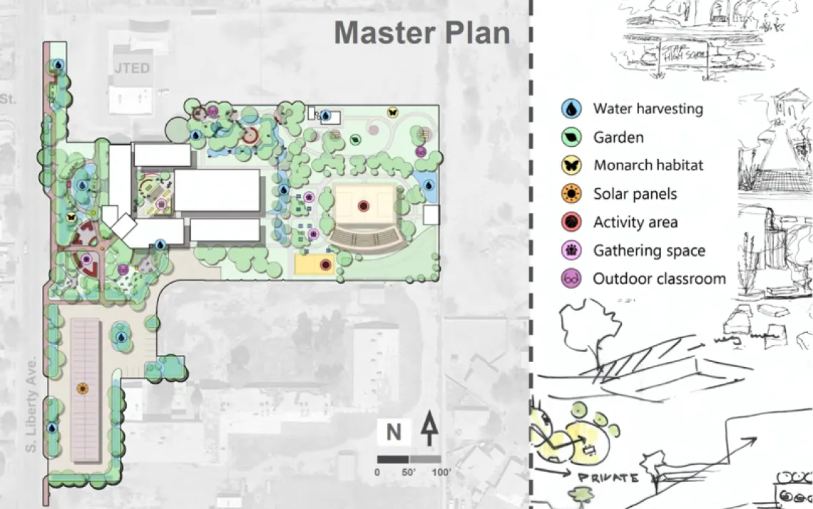 Master plan for the landscape design of STAR Academic High School