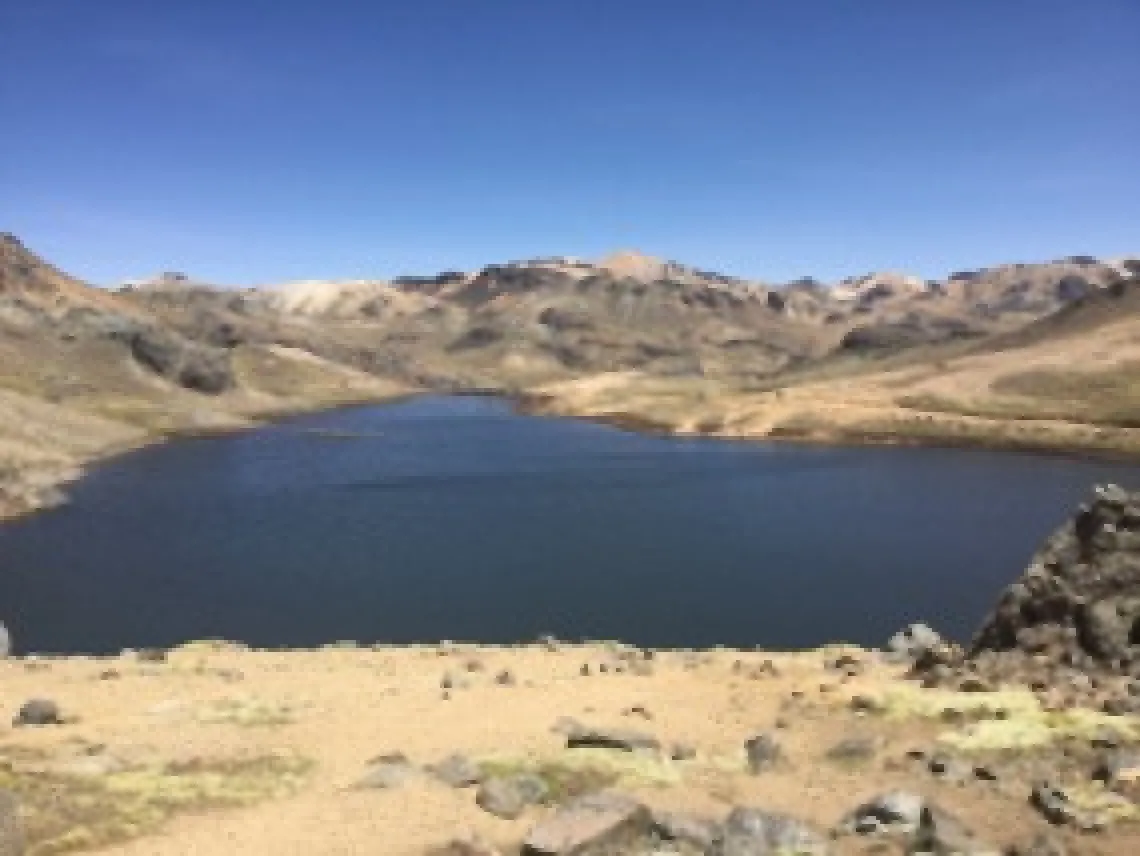 Reservoir in the uplands of the Cachi Basin