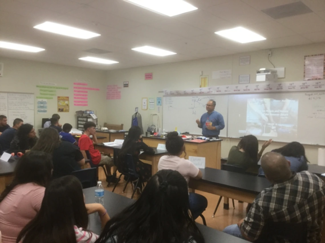 WMG’s Joaquin Murrieta teaching STAR students how to calculate water budgets for GI