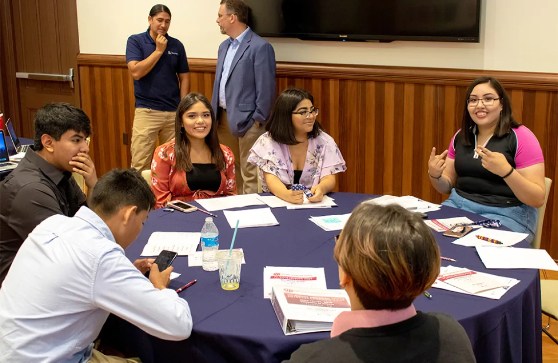 NAYEP participants during the Speed Pitch Showcase