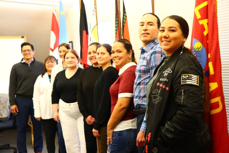The 2023 Tribal Professionals Cohort pose with NNI's Tribal and Direct Services team during JIT.