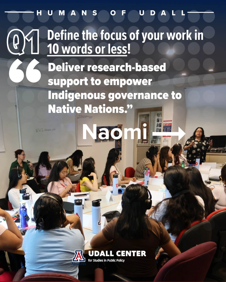 Naomi Tom delivers educational content to students from Latin America during their visit to U of A.