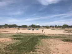 Backyard at Star Academic High School – before winter 2018 implementation project (top) and after (bottom).