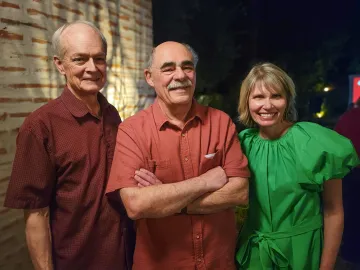 Stephen Cornell, Bob Varady and Andrea Gerlak at Bob's retirement party in the summer of 2023.