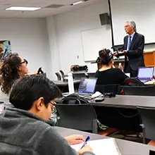 Professor Rob Williams teaches a course during January in Tucson 2023.