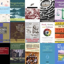 A mosaic of book covers that came to be as a result of the Udall Center Fellows Program.