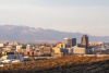 Photo of downtown Tucson, Arizona with the Santa Catalina Mountains in the background